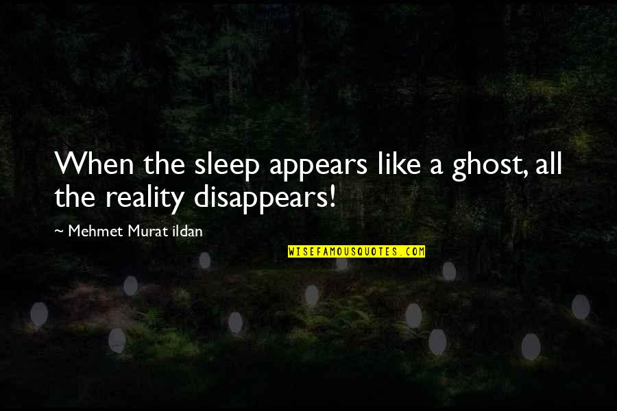 Sleep Quotes And Quotes By Mehmet Murat Ildan: When the sleep appears like a ghost, all