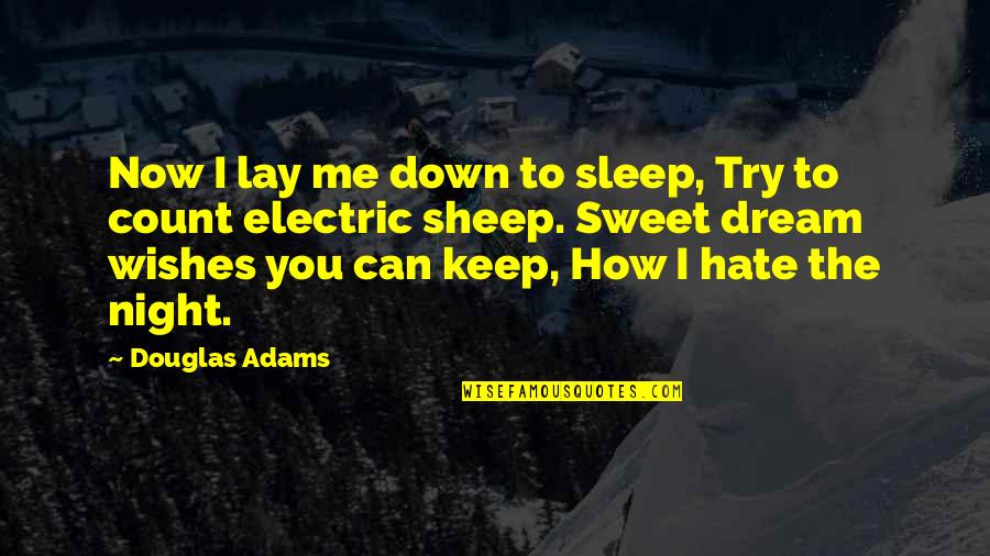 Sleep Sweet Quotes By Douglas Adams: Now I lay me down to sleep, Try