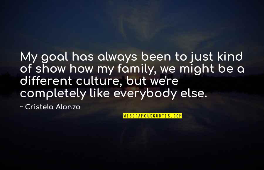 Sleeper Awakes Quotes By Cristela Alonzo: My goal has always been to just kind Sleeper Awakes Quotes By Cristela Alonzo: My goal has always been to just kind