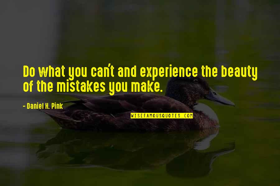 Sleepwalkers Stephen Quotes By Daniel H. Pink: Do what you can't and experience the beauty