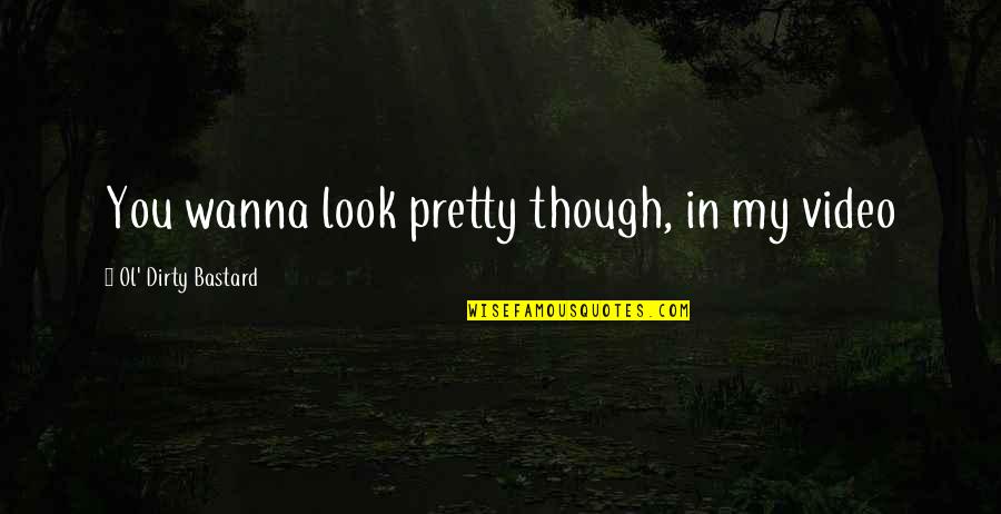 Slepovan Quotes By Ol' Dirty Bastard: You wanna look pretty though, in my video Slepovan Quotes By Ol' Dirty Bastard: You wanna look pretty though, in my video