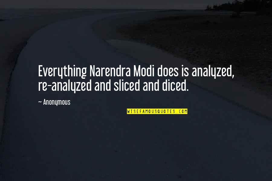 Sliced Quotes By Anonymous: Everything Narendra Modi does is analyzed, re-analyzed and