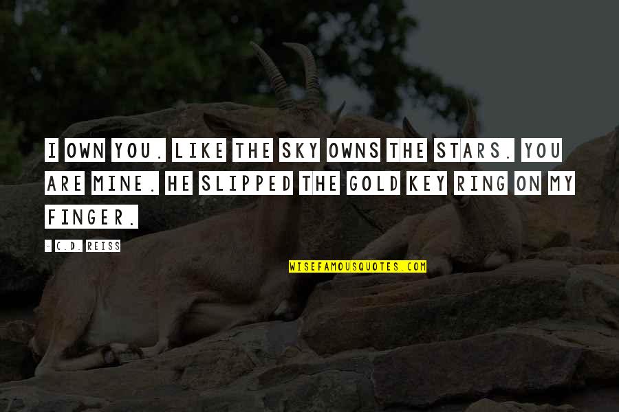 Slipped Out Quotes By C.D. Reiss: I own you. Like the sky owns the Slipped Out Quotes By C.D. Reiss: I own you. Like the sky owns the