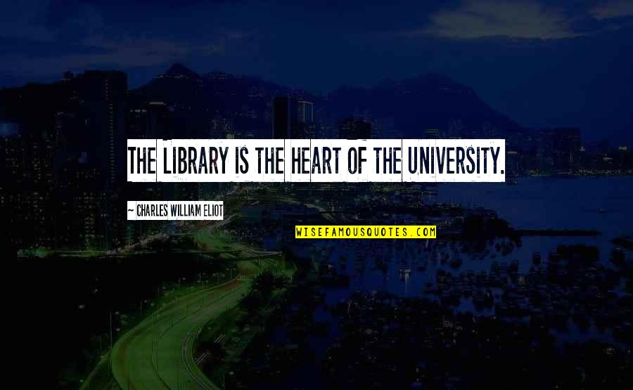 Slippery Slope Fallacy Quotes By Charles William Eliot: The Library is the heart of the University.