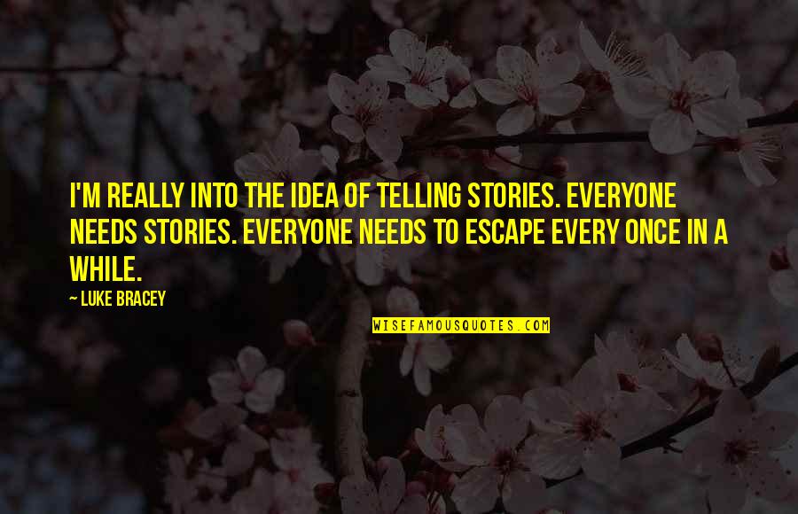 Slitting Quotes By Luke Bracey: I'm really into the idea of telling stories.