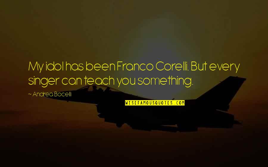 Slonah Quotes By Andrea Bocelli: My idol has been Franco Corelli. But every