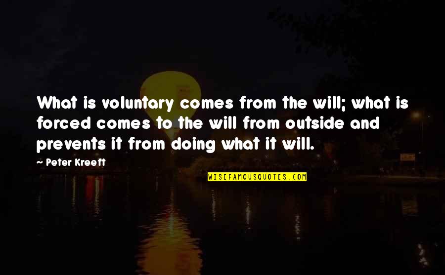 Slouthe Quotes By Peter Kreeft: What is voluntary comes from the will; what Slouthe Quotes By Peter Kreeft: What is voluntary comes from the will; what