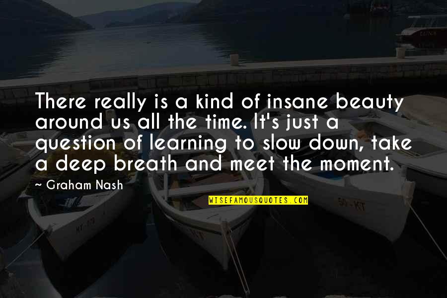 Slow Learning Quotes By Graham Nash: There really is a kind of insane beauty
