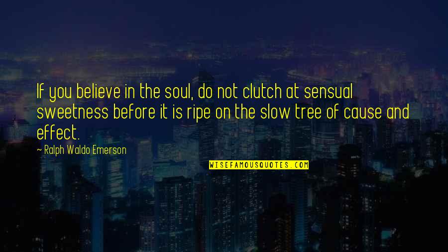 Slow Quotes By Ralph Waldo Emerson: If you believe in the soul, do not