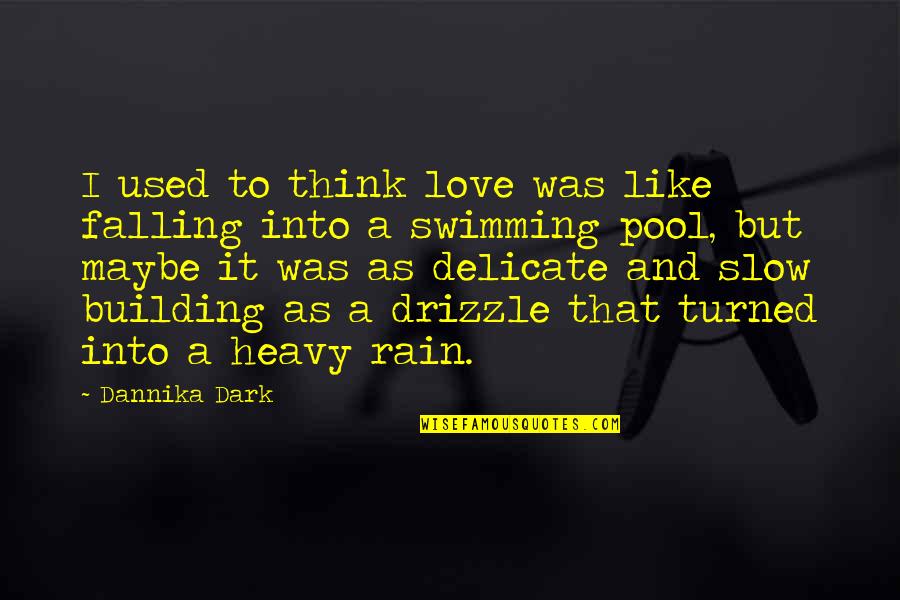 Slow To Love Quotes By Dannika Dark: I used to think love was like falling