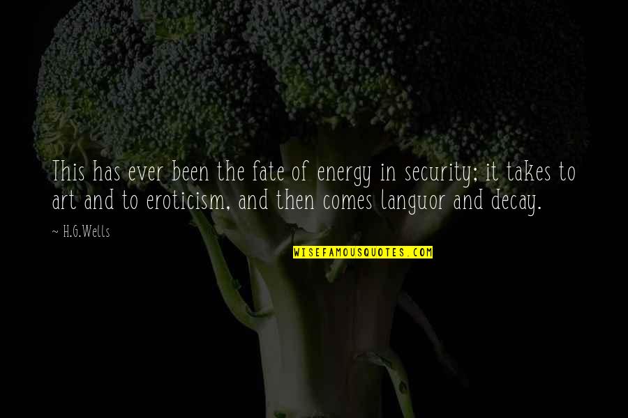 Slugs And Salt Quotes By H.G.Wells: This has ever been the fate of energy