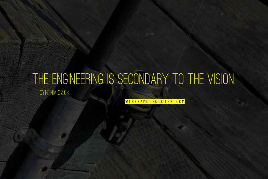 Sluka Family Dental Quotes By Cynthia Ozick: The engineering is secondary to the vision.