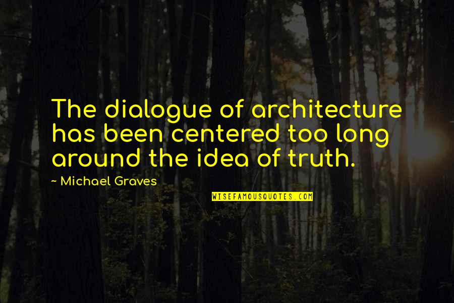 Slumdog Millionaire Prem Quotes By Michael Graves: The dialogue of architecture has been centered too