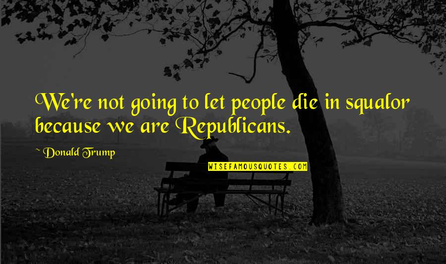 Slump Quotes By Donald Trump: We're not going to let people die in