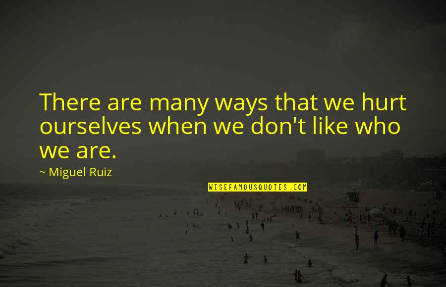 Sly Stock Quote Quotes By Miguel Ruiz: There are many ways that we hurt ourselves