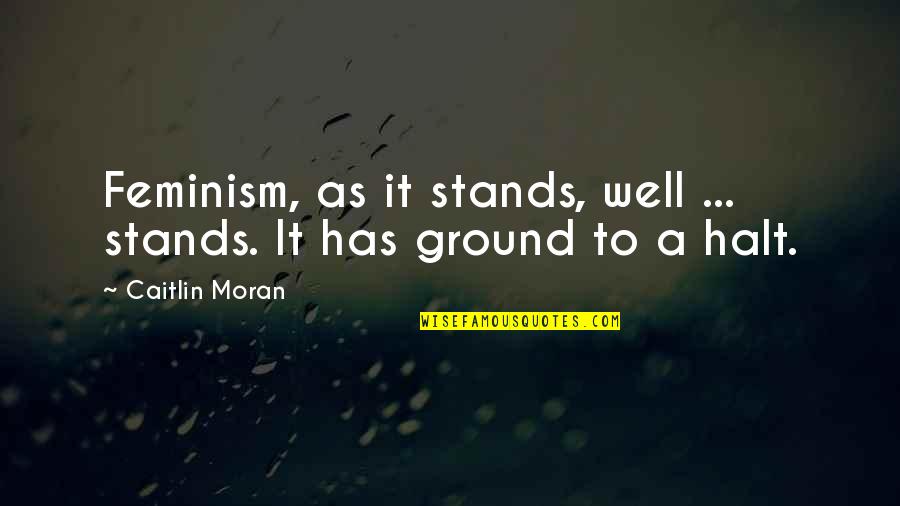 Slyness In Spanish Quotes By Caitlin Moran: Feminism, as it stands, well ... stands. It