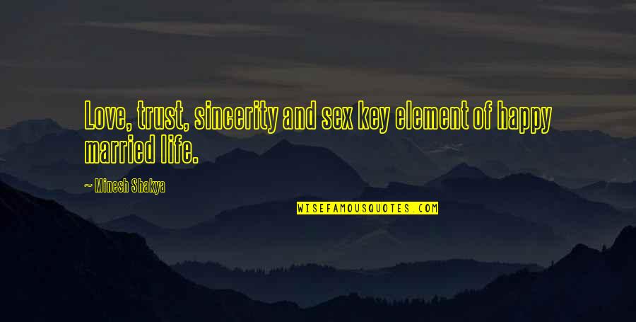 Sm Kage Opskrift Quotes By Minesh Shakya: Love, trust, sincerity and sex key element of