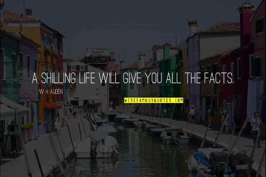 Sma Quotes By W. H. Auden: A shilling life will give you all the Sma Quotes By W. H. Auden: A shilling life will give you all the