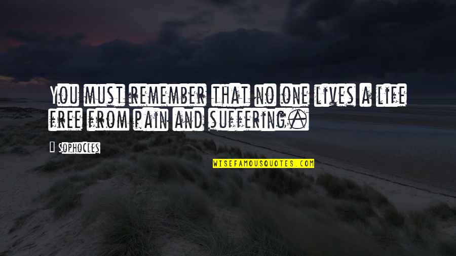 Smaak Van Quotes By Sophocles: You must remember that no one lives a