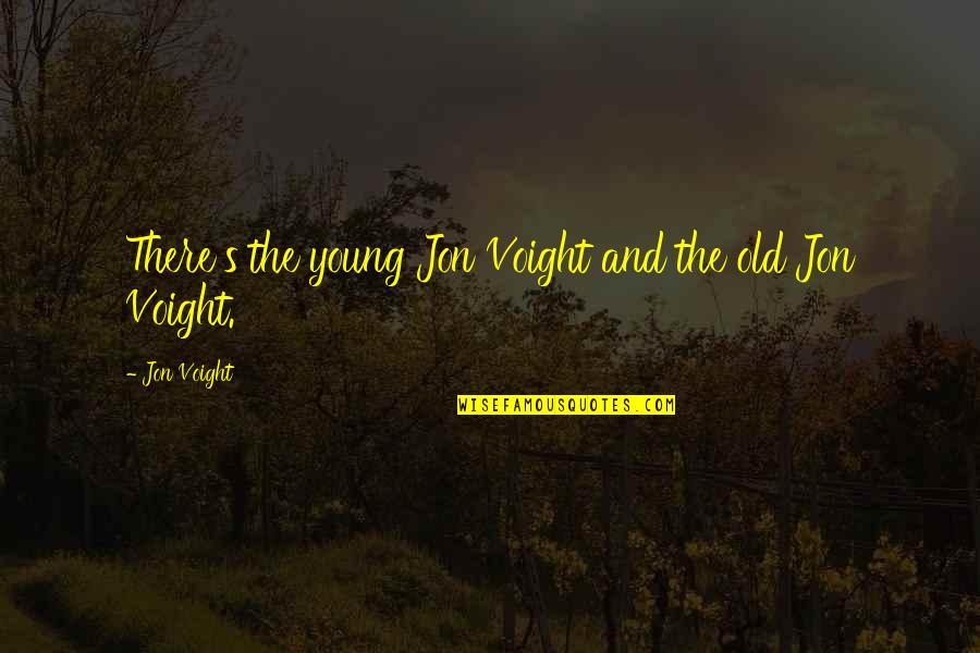 Small And Tall Quotes By Jon Voight: There's the young Jon Voight and the old