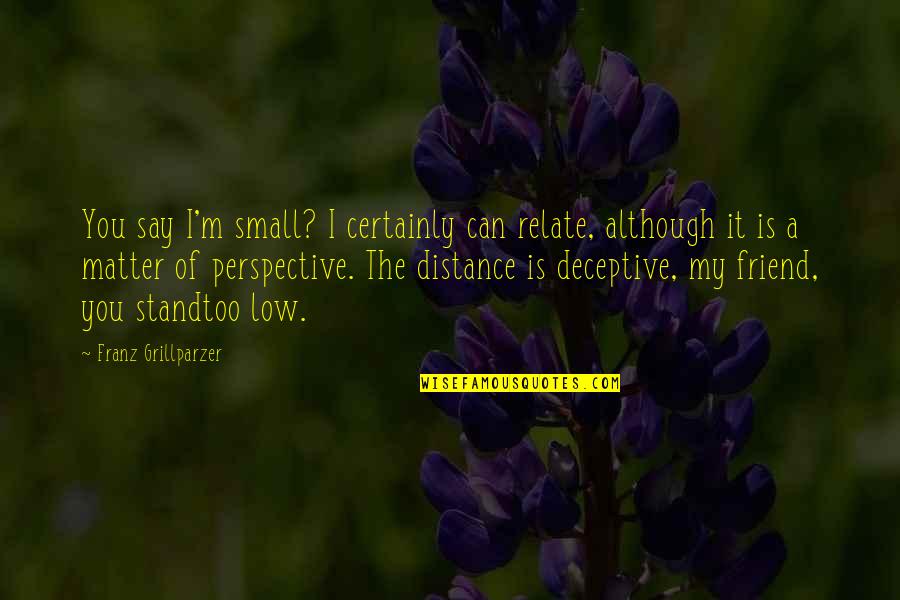 Small Best Friend Quotes By Franz Grillparzer: You say I'm small? I certainly can relate,