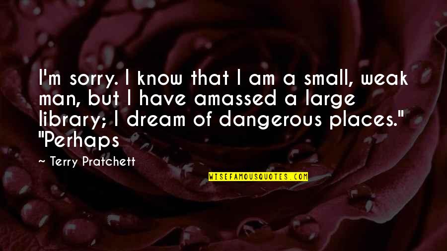 Small But Dangerous Quotes By Terry Pratchett: I'm sorry. I know that I am a