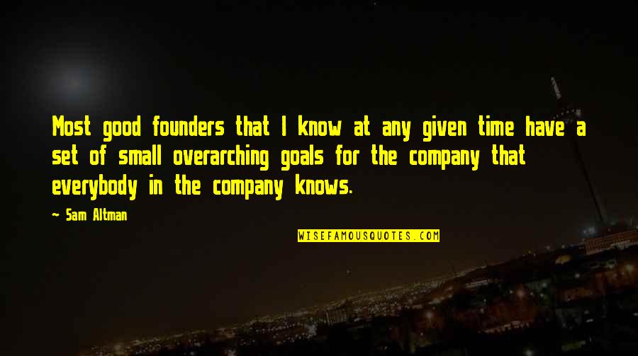 Small But Good Quotes By Sam Altman: Most good founders that I know at any