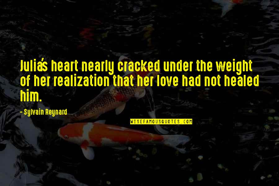 Small Fashion Quotes By Sylvain Reynard: Julia's heart nearly cracked under the weight of Small Fashion Quotes By Sylvain Reynard: Julia's heart nearly cracked under the weight of