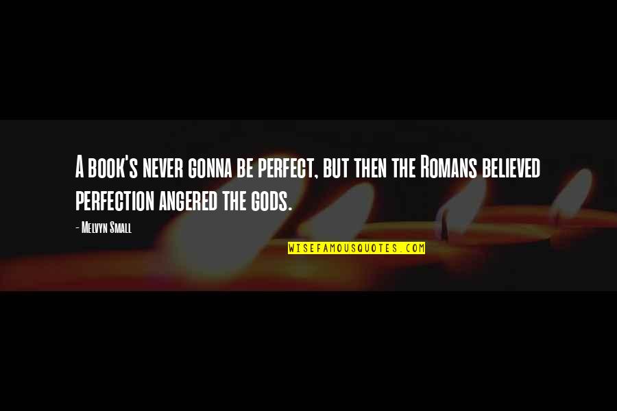 Small Gods Quotes By Melvyn Small: A book's never gonna be perfect, but then Small Gods Quotes By Melvyn Small: A book's never gonna be perfect, but then