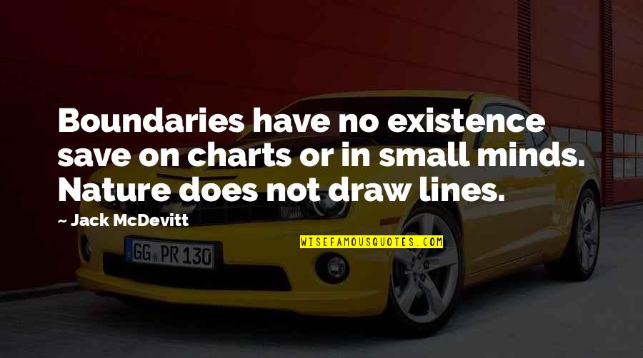 Small In Nature Quotes By Jack McDevitt: Boundaries have no existence save on charts or Small In Nature Quotes By Jack McDevitt: Boundaries have no existence save on charts or
