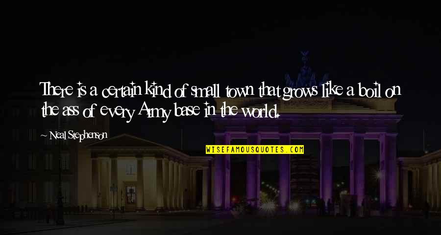 Small In The World Quotes By Neal Stephenson: There is a certain kind of small town