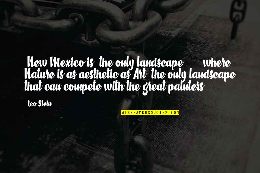 Small Inspire Quotes By Leo Stein: [New Mexico is] the only landscape . .