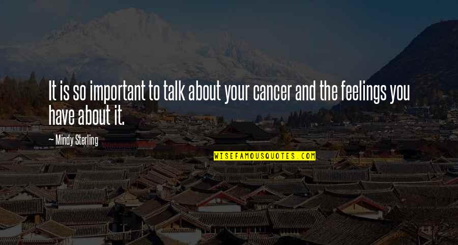 Small Mercies Quotes By Mindy Sterling: It is so important to talk about your