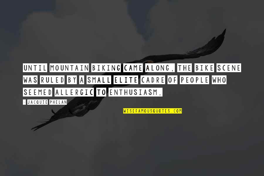 Small Mountain Quotes By Jacquie Phelan: Until mountain biking came along, the bike scene