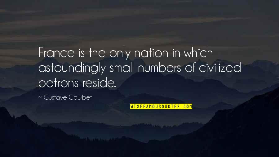 Small Numbers Quotes By Gustave Courbet: France is the only nation in which astoundingly