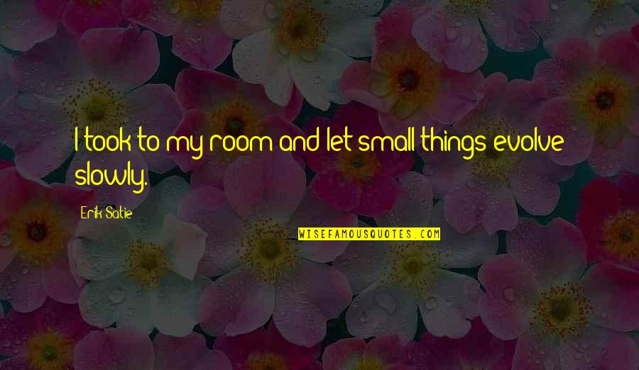 Small Rooms Quotes By Erik Satie: I took to my room and let small