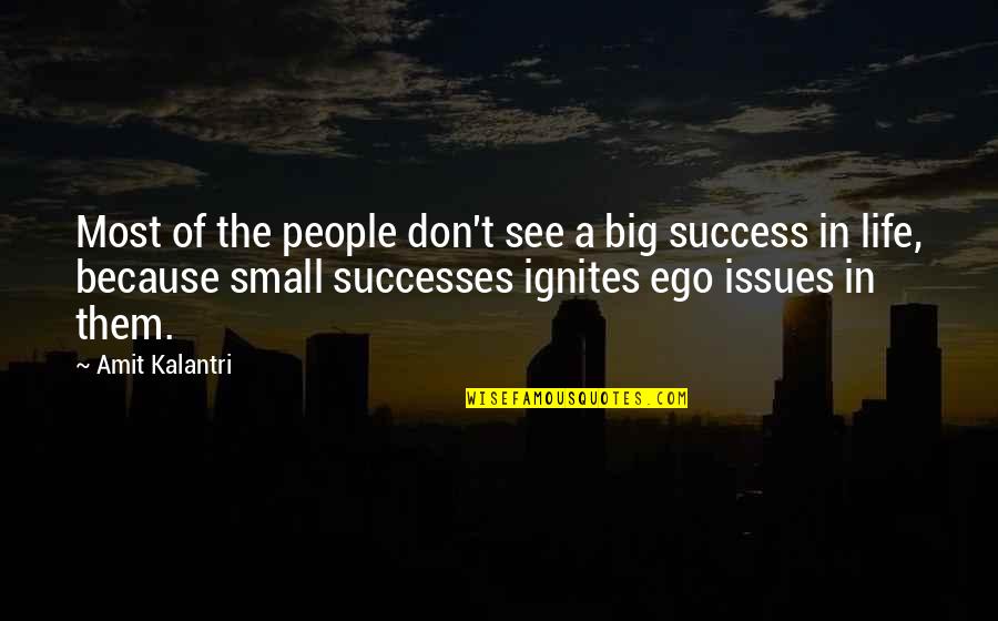 Small Successes Quotes By Amit Kalantri: Most of the people don't see a big