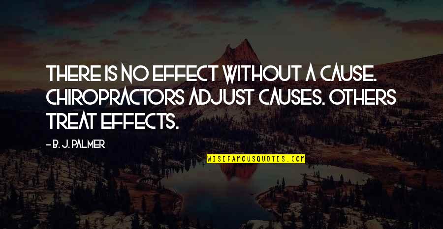 Small Town Bachelor Romance Quotes By B. J. Palmer: There is no effect without a cause. Chiropractors