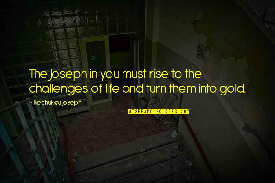 Small Town Famous Quotes By Ikechukwu Joseph: The Joseph in you must rise to the