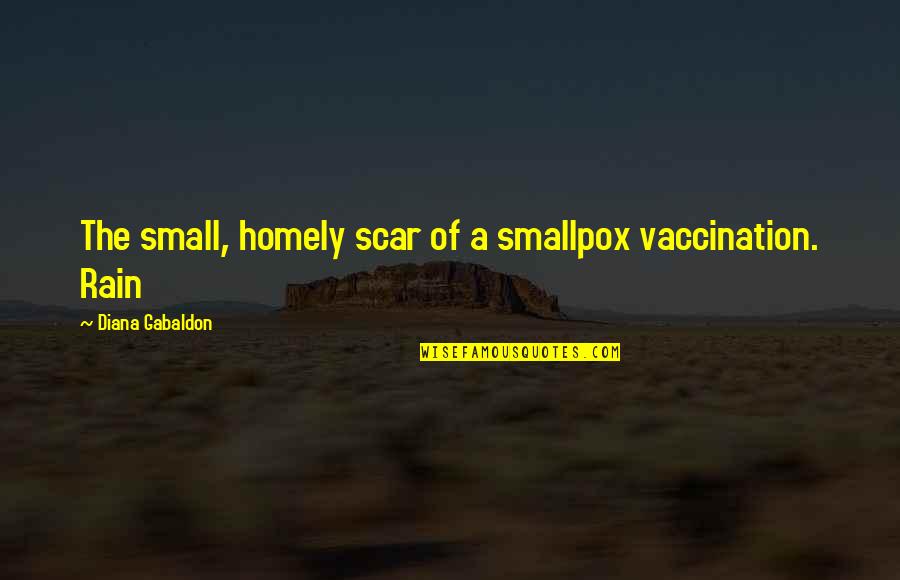 Smallpox Best Quotes By Diana Gabaldon: The small, homely scar of a smallpox vaccination.