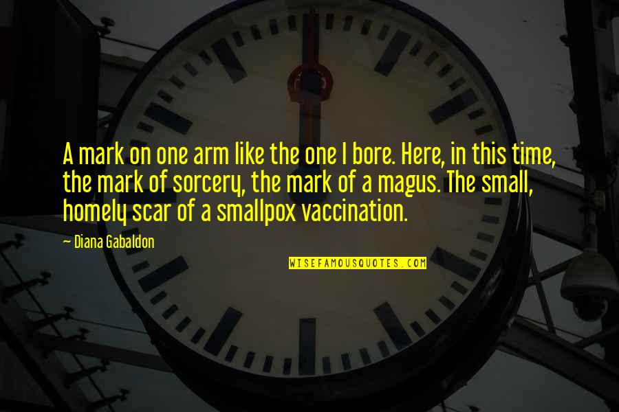 Smallpox Best Quotes By Diana Gabaldon: A mark on one arm like the one