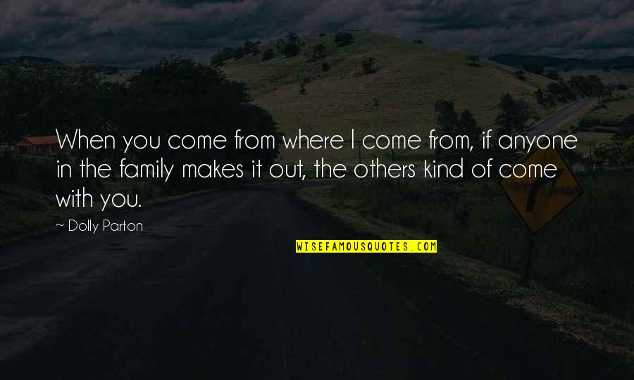 Smart Bar Quotes By Dolly Parton: When you come from where I come from,