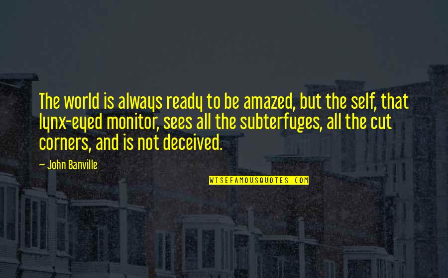 Smart But True Quotes By John Banville: The world is always ready to be amazed,