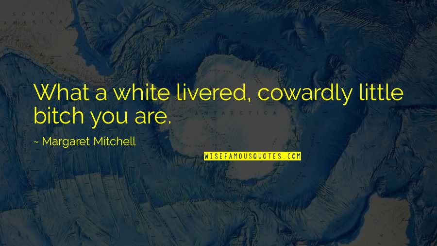 Smart Friends Quotes By Margaret Mitchell: What a white livered, cowardly little bitch you