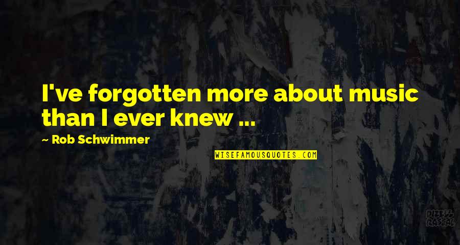 Smash Bros Melee Quotes By Rob Schwimmer: I've forgotten more about music than I ever