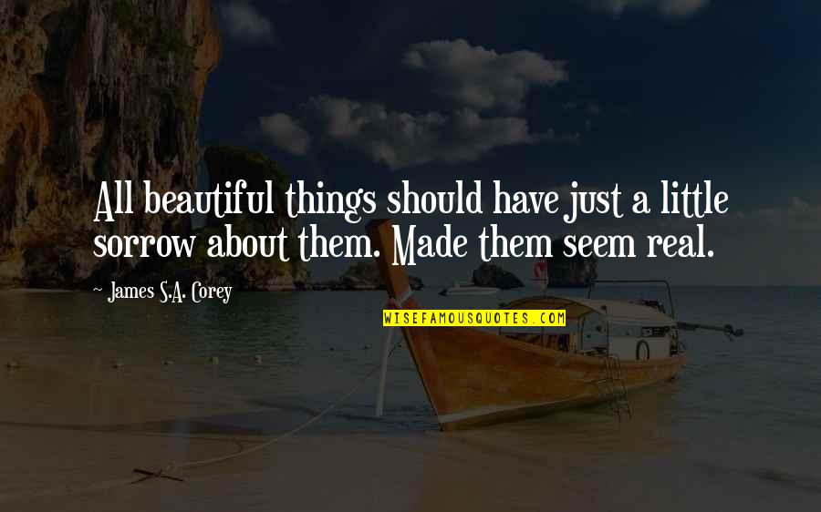 Smebye Quotes By James S.A. Corey: All beautiful things should have just a little Smebye Quotes By James S.A. Corey: All beautiful things should have just a little