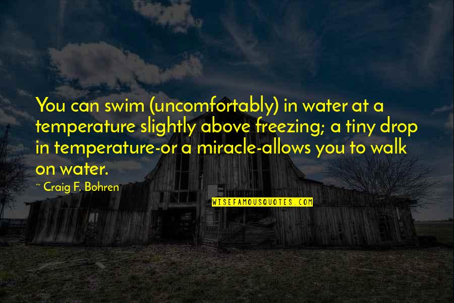 Smell The Sea And Feel The Sky Quotes By Craig F. Bohren: You can swim (uncomfortably) in water at a
