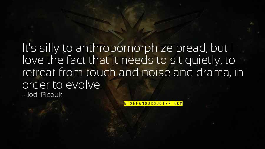 Smile And Love Yourself Quotes By Jodi Picoult: It's silly to anthropomorphize bread, but I love