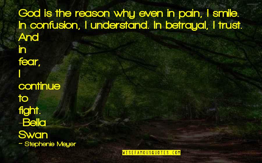 Smile Even If You're In Pain Quotes By Stephenie Meyer: God is the reason why even in pain,