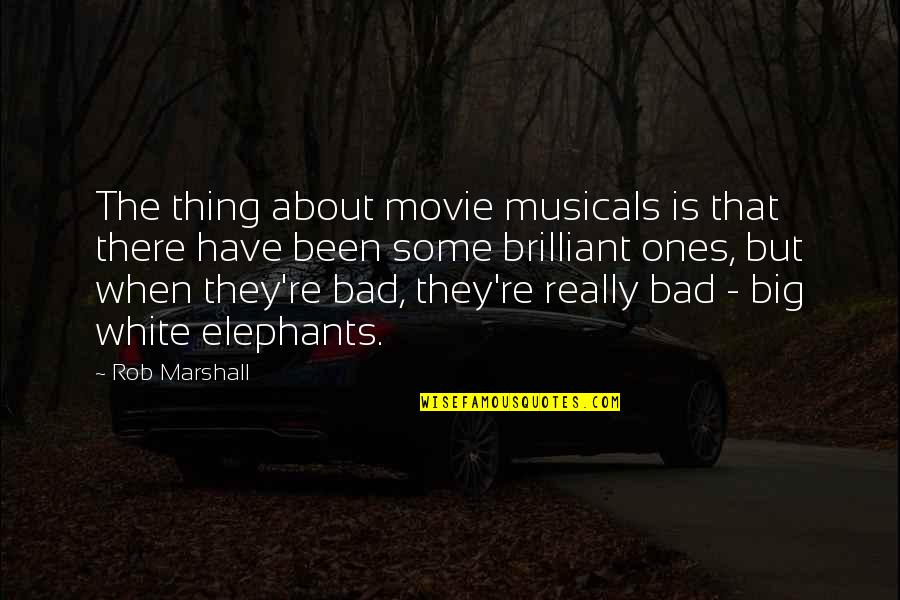 Smile Even With Problem Quotes By Rob Marshall: The thing about movie musicals is that there